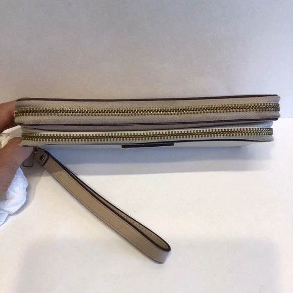 Kate Spade Anita Grove Street Leather Double Zipper Wallet Two Tone‎ - Picture 8 of 11